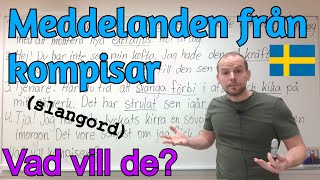 Meddelanden från kompisar slangord SFI [upl. by Eboj]