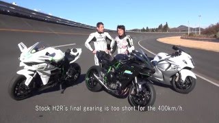 Road to 400kmh Kawasaki Ninja H2R Maximum Speed Test [upl. by Enomes642]