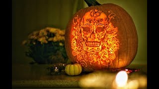 Sugar Skull  Pumpkin Carving [upl. by Adgam]