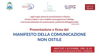 Presentazione e firma del manifesto della comunicazione non ostile [upl. by Tebzil]