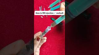 How to make Injection💉Syringe Mehndi Cone injection heena cone mehndi injectionmehndi [upl. by Vachill112]