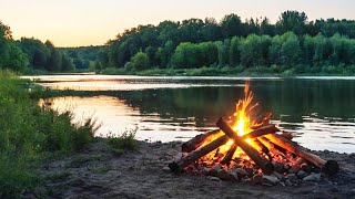 Feu de Camp pour Dormir  Relaxant  Eau et nature détente Meditation [upl. by Webster]