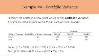 Calculating Expected Portfolio Returns and Portfolio Variances [upl. by Goody]