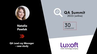 🐢 QA Lead czy Manager  case study  Natalia Pawlak [upl. by Tonneson]