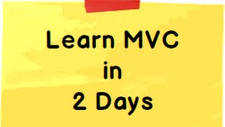 Learn ASPNET MVC 5  Model view controller step by step in 2 days  16 hours [upl. by Gaskins731]