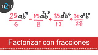 Factorización por factor común con fracciones [upl. by Jere849]