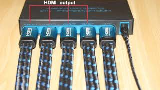 How to setup HDMI splitter 1x4 FiveHome FP2104 setup video [upl. by Adleremse294]