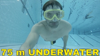 Swimming 75m under water with fins  Swimming test 246ft [upl. by Esau]