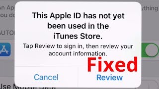 This Apple iD Has Not Yet Been Used in The iTunes Store Fixed iOS 13 [upl. by Elletnahc]