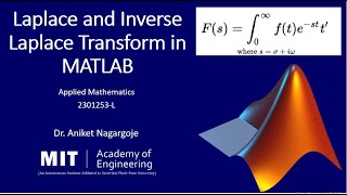 Laplace and Inverse Laplace in MATLAB matlabonline laplacetransformation matlabprogramming [upl. by Sivi]