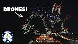 Incredible Drone Display is World’s Biggest Ever  Guinness World Records [upl. by Varien]