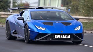 Supercars Accelerating Leaving a Car Show SCUK Breakfast Meet  McLaren Leeds 2023 [upl. by Roche]