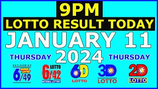 9pm Lotto Result Today January 11 2024 Thursday [upl. by Lalage940]