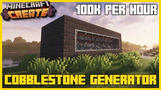 I Made a Super Compact Cobblestone Farm  Create Mod [upl. by Eleirbag684]