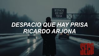 Despacio Que Hay Prisa  Ricardo Arjona LetraLyrics SECO [upl. by Nonnac302]