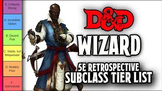 Wizard Subclass Tier List  DampD 5e Retrospective [upl. by Anayhd182]