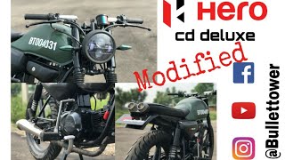 Hero Honda CD deluxe Modified into Cafe racer  full video  BULLET TOWER SIKAR [upl. by Remo870]