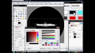 Gimp Strahlen hinter Text [upl. by Viradis828]