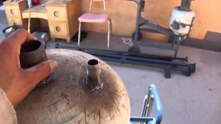 Home Made High pressure pot blasterSand Blaster converted from a propane tank part 2 of 4 [upl. by Yael]