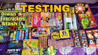 FIRE CRACKERS TESTINGDIWALI VLOGPatakhe hee patakhe [upl. by Aihsekram]