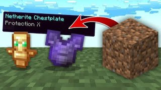 Minecraft But Dirt Drops OP Items [upl. by Ydiarf]