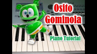 Osito Gominola  The Gummy Bear Song  Piano Tutorial [upl. by Ingeborg701]