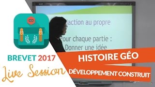 Brevet 2017  Méthodologie du développement construit en live  Histoire Géo  digiSchool [upl. by Athenian559]