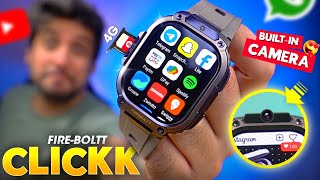 A Better 4G ANDROID Smartwatch with BuiltIn CAMERA  ⚡️ FireBoltt CLICKK Smartwatch Review [upl. by Sielen890]