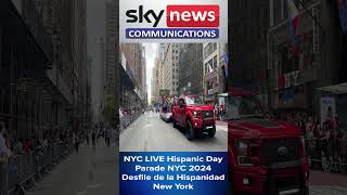 NYC LIVE Hispanic Day Parade NYC 2024 Desfile de la Hispanidad New York  Sky News Pakistan [upl. by Nhguavahs]