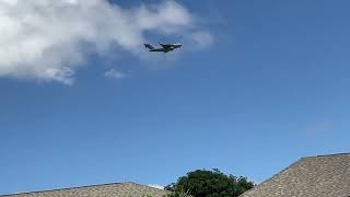 C17 Passing In From Kahului Maui OGG To Honolulu Hawaii HNL [upl. by Lednam]