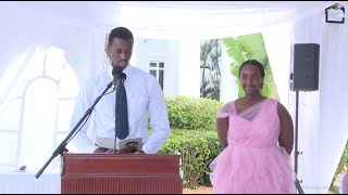 MUSEVENIs amazing grand children Mumu and Kendagaano on the pulpit taking readings at State House [upl. by Dlorrej132]