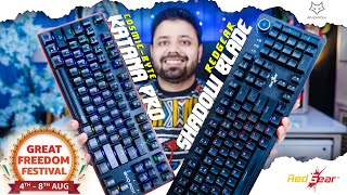 Redgear Shadow Blade vs EvoFox Katana Pro Mechanical Keyboard  Best Mechanical Keyboard under 2500 [upl. by Namso786]