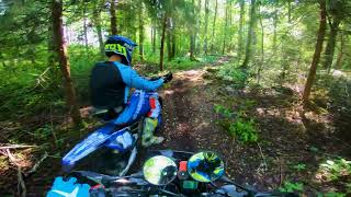 XT660 on a enduro sprint style single track  Mitas MC23 front and E07 rear [upl. by Nomde]