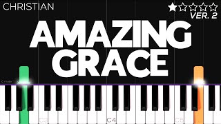 Amazing Grace  EASY Piano Tutorial [upl. by Idnahc]