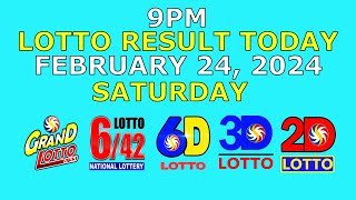 9pm Lotto Result Today February 24 2024 Saturday [upl. by Farwell]