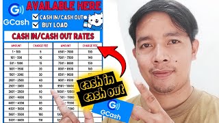 HOW MUCH GCASH CASH INCASH OUT FEE  CHARGE RATES 2024  REWARD SUAN [upl. by Inafit]