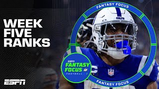 Week 5 Rankings  ReDraft  Fantasy Focus 🏈 [upl. by Elliven769]