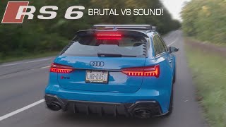 THE BEST EXHAUST FOR RS6 Titanium FULL exhaust sound demonstration  sound clips [upl. by Lona]