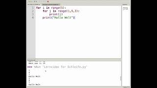 Programmieren mit Python forSchleifen [upl. by Joshua]