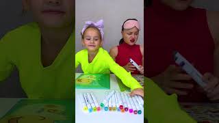 Blind Painting Challenge Mom vs Daughter 🖼️🎨 Who Did It Better [upl. by Ahsirk]