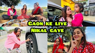 WOW 🤩 Finally Gaon ke liye Nikal gaye🥰 Modern City Girl Bindass Kavya Chali apne Desi gaon [upl. by Shiau]