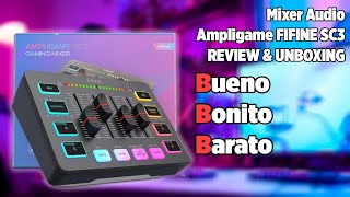 Unboxing amp Review FIFINE AmpliGame SC3  Mi primer mixer de audio [upl. by Konyn983]