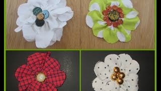 COMO CREAR FLORES CON TELA DE CAMISAS RECICLADAS [upl. by Cartwright101]