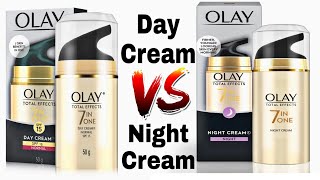 Olay Day Cream Vs Olay Night Cream  Olay Total Effects 7 In 1 Day And Night Cream [upl. by Eustazio123]