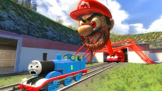 Building a Thomas Train Chased By Cursed MarioexeThomas Train EaterCursed Thomas and Friends [upl. by Nedak]