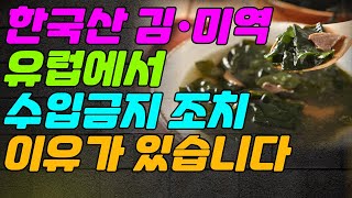 한국산 김미역 유럽에서 수입금지 조치 이유가 있습니다 [upl. by Cirone]