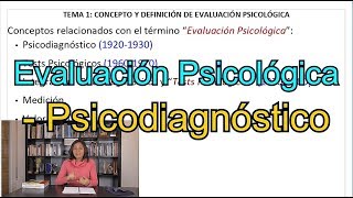 Psicodiagnóstico  UNED Evaluación Psicológica Tema 1 Psicología [upl. by Hannavahs]