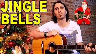 Como Tocar Navidad en Guitarra Acústica Jingle Bells  Tutorial Fácil por Mario Freiria TCDG [upl. by Ayokahs239]