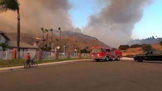 Yorba Linda BFE on Fire 2020 Blue Ridge Fire [upl. by Dehlia]