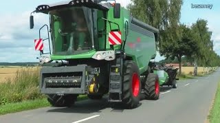 Fendt Mähdrescher  Getreideernte  Weizen mähen  Anlieferung zum Hafen  combine Harvester wheat [upl. by Repsihw]